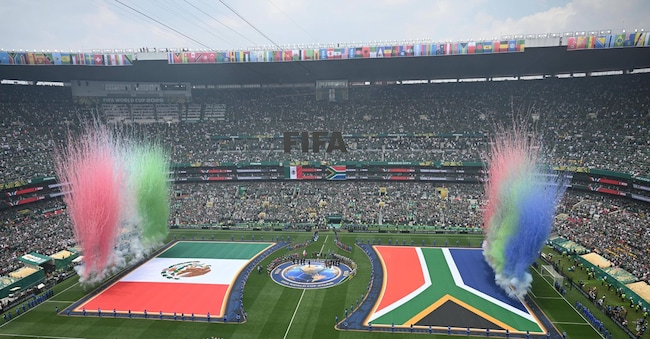 Citta del Messico 11/06/2026 Calcio Campionati Mondiali Coppa del Mondo Mondiale  Messico-SudAfrica nella foto una panoramica dello stadio Azteca durante la cerimonia inaugurale  - Italy Photo Press  16878