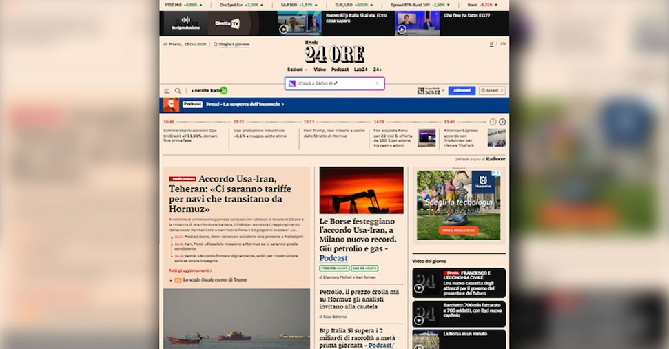 Al via la nuova home page de Ilsole24ore.com Al via la nuova home page de Ilsole24ore.com