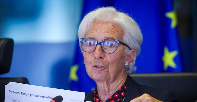 La presidente della Bce, Christine Lagarde. EPA/OLIVIER HOSLET EPA
