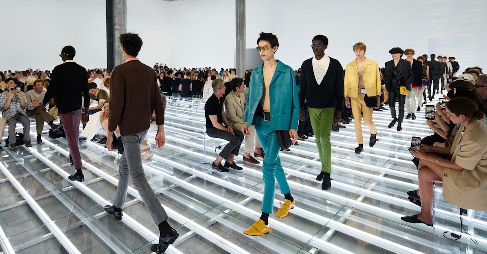 In passerella la chiarezza e la lucidità di Prada In passerella la chiarezza e la lucidità di Prada