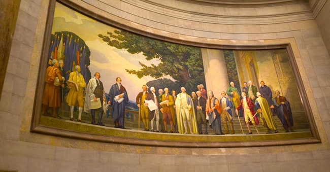I murales di Faulkner agli Archivi Nazionali in Washington