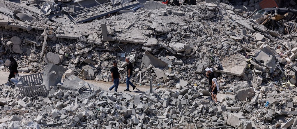 Palazzi distrutti a Nabatiye in Libano da raid israeliani durante la tregua Iran-Usa  REUTERS/Zohra Bensemra REUTERS
