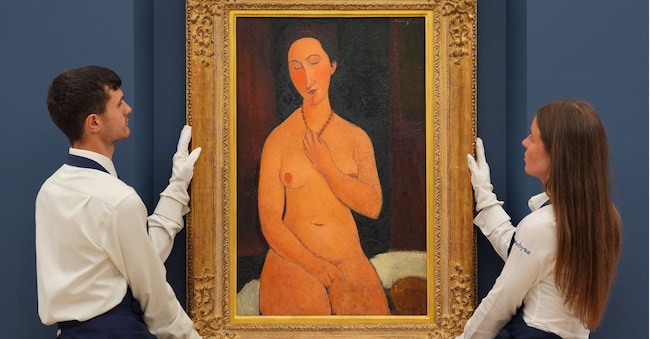 Opera di Amedeo Modigliani, *Nu assis au collier* PA Images via Reuters Connect
