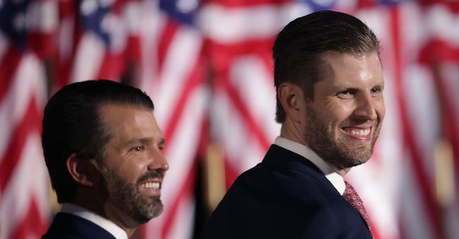  Donald Trump Jr. (sinistra) and Eric Trump, figli del presidente Usa Donald Trump (Photo by Alex Wong/Getty Images) Getty Images
