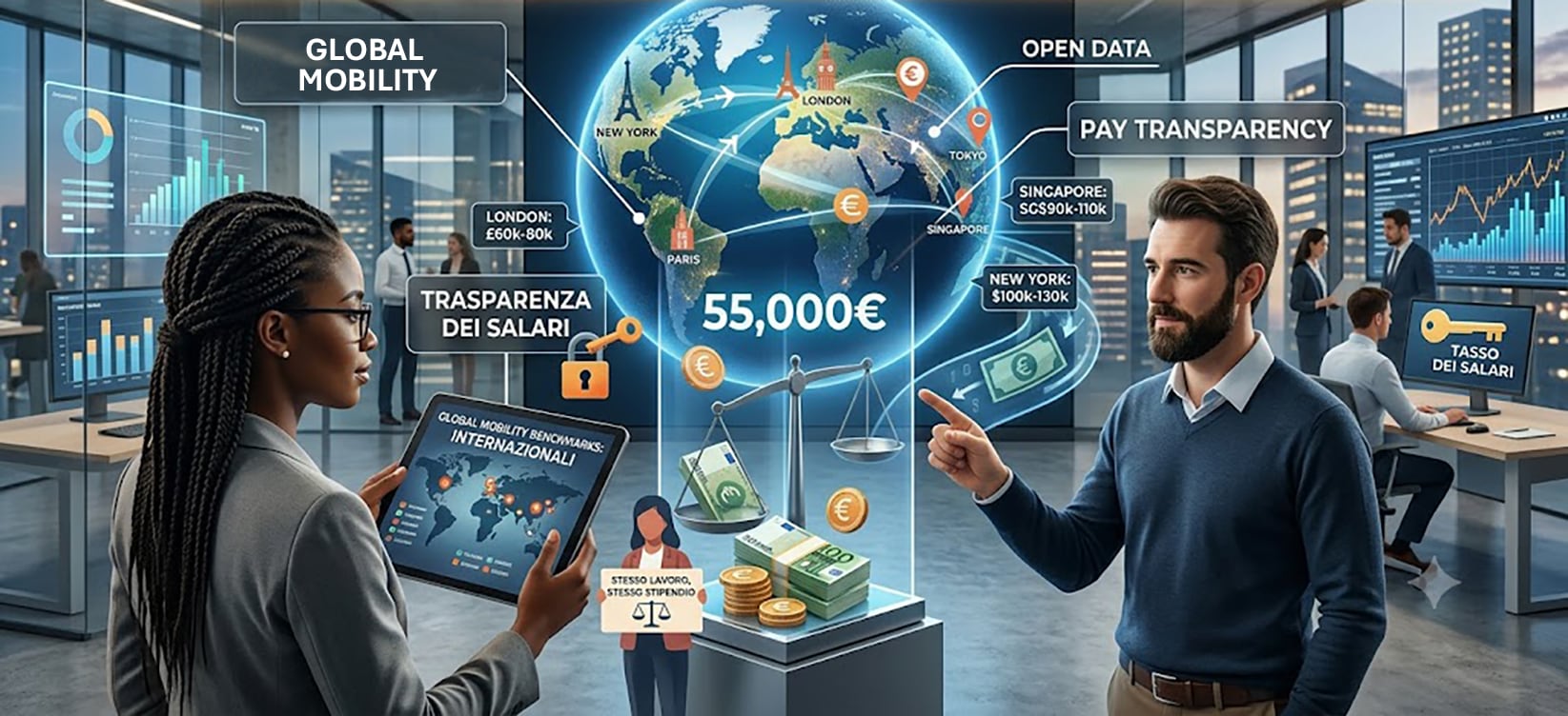 Pay Transparency e Global Mobility: nuova sfida per le politiche retributive internazionali