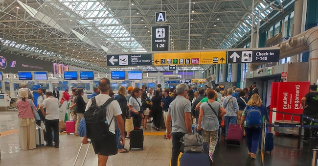 Aeroporto di Roma Fiumicino. (ANSA/Telenews)