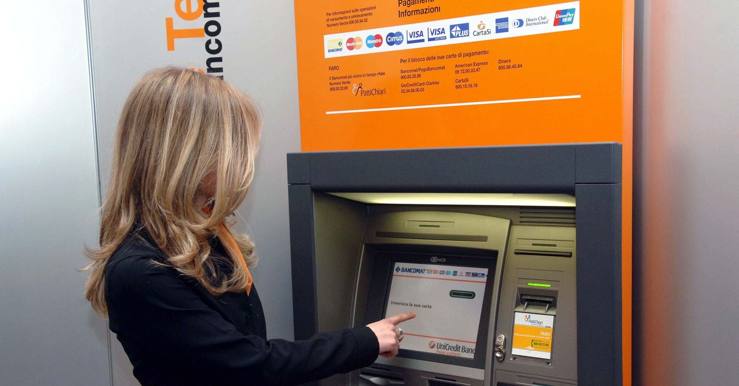 UNICREDIT BANCA BANCOMAT SPORTELLO AUTOMATICO PRELIEVO