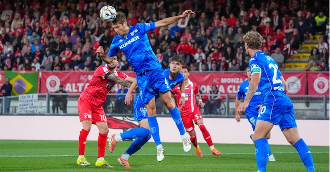 Simone Romagnoli dell'Empoli FC durante la partita tra Monza ed Empoli del Campionato italiano di calcio Serie BKT 2025/2026, Venerdi 8 Maggio 2026 LAPRESSE