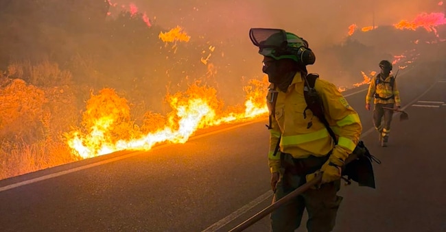 I vigili del fuoco a Los Gallardos.