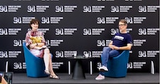 Fabio Bin (CMO e Cofounder di WeRoad) con Alice Acciarri, Managing Director di Sole 24 Ore Business School 