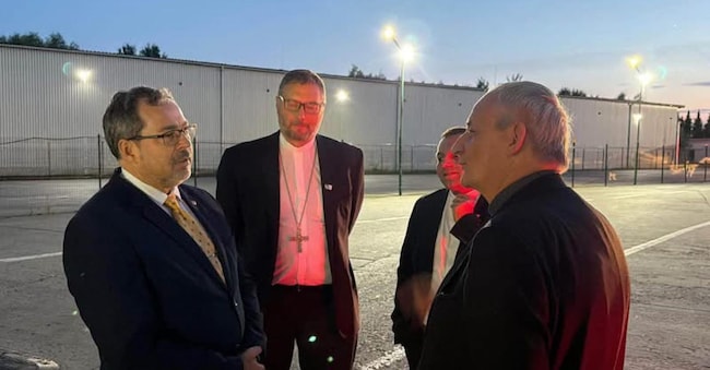 Il presidente della CEI e arcivescovo di Bologna Matteo Zuppi arriva in Ucraina, 13 luglio 2026. FACEBOOK AMBASCIATORE UCRAINO PRESSO LA SANTA SEDE ANDRI YURASH ANSA