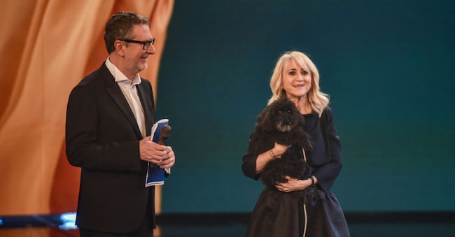 Fabio Fazio e Luciana Littizzetto durante la registrazione della puntata di Che Tempo che Fa negli studi de La 9, Milano, Gennaio 2026 ANSA
