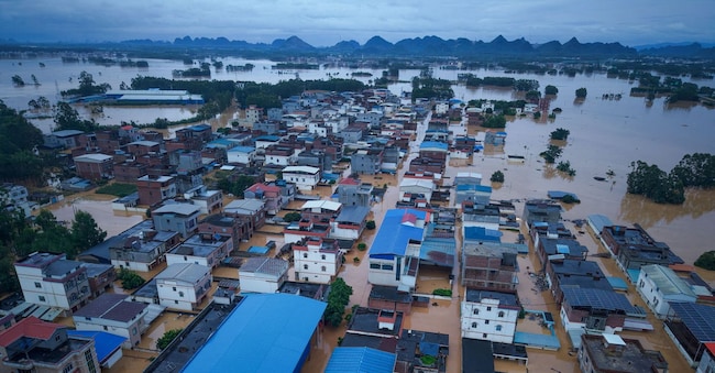 Effetti del tifone Maysak in Cina a Hengzhou, nella regione autonoma del Guangxi Zhuang  Fonte: REUTERS