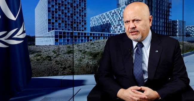 FOTO D'ARCHIVIO: Il procuratore della Corte penale internazionale (CPI) Karim Khan interviene durante un'intervista con Reuters all'Aia, nei Paesi Bassi, il 16 gennaio 2025. REUTERS/Piroschka van de Wouw/Foto d'archivio REUTERS