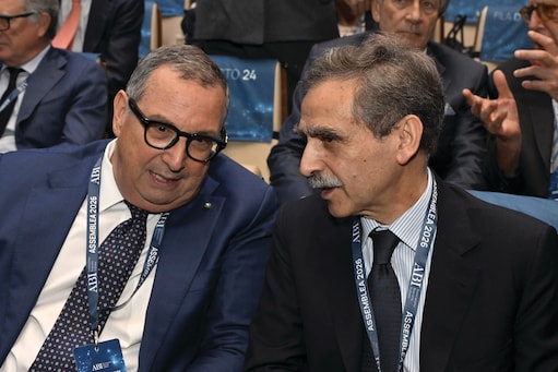Giuseppe Castagna (Bpm) e Luigi Lovaglio (Mps) all'assemblea Abi 2026 7146