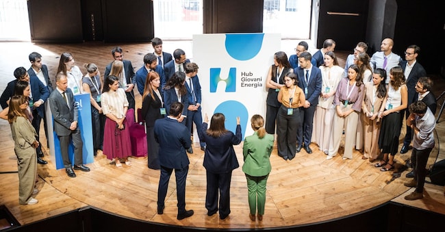 Un momento della presentazione e del lancio di Hub Giovani ed energia