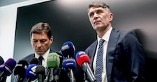 (da sx) Paolo Maldini e Leonardo durante la conferenza stampa dopo lÂ?assemblea della Lega Serie A a Milano, 23 luglio 2026. ANSA/MOURAD BALTI TOUATI ANSA