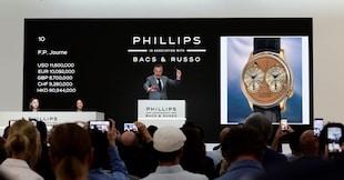 Aurel Bacs alla vendita del F.P.Journe battuto per 13,9 milioni di dollari lo scorso giugno da Phillips in Association with Bacs & Russo a New York, la cifra più alta mai raggiunta da una maison indipendente