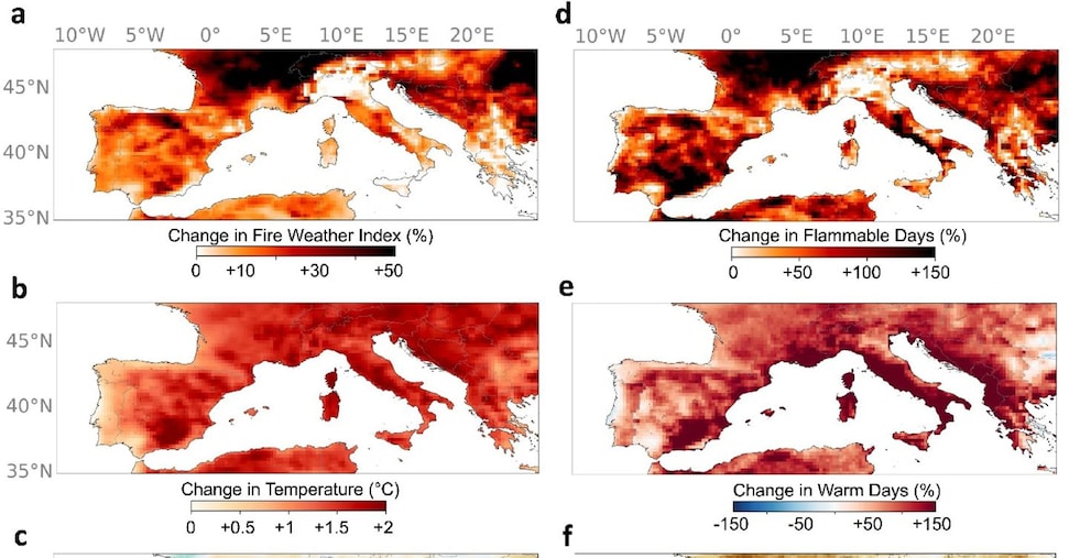 Incendi, in 45 anni raddoppiati i giorni ad alto rischio nel Sud Europa