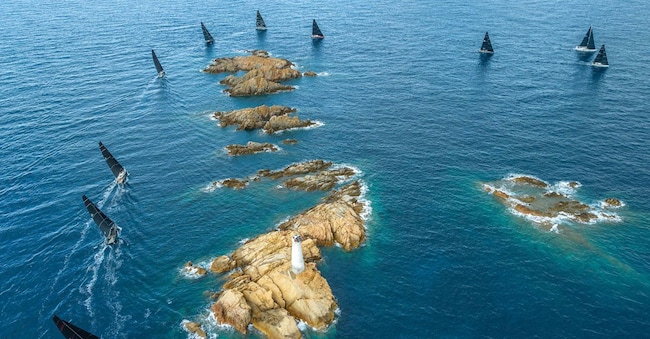 Un’immagine dall’alto della Rolex Swan Cup
