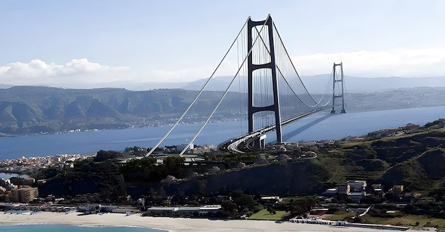 PONTE SULLO STRETTO DI MESSINA RENDERING PROGETTO PROGETTI IMAGOECONOMICA