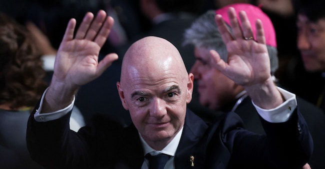 Il presidente della FIFA Gianni Infantino partecipa alla cerimonia di insediamento di Abelardo De La Espriella come presidente della Colombia, a Cali, in Colombia, il 7 agosto 2026. REUTERS/Luisa Gonzalez REUTERS