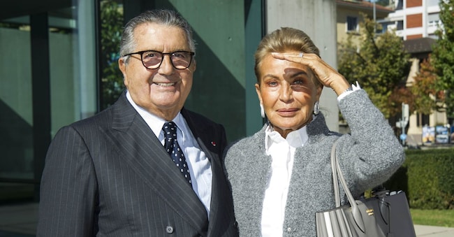 foto IPP/Mario Romano Lugano (Svizzera) 9/10/2017 Forum per il dialogo tra la Svizzera e l' Italia nella foto Carlo de Benedetti con la moglie, Silvia Monti Cornacchia Silvia Monti, morta l’attrice e moglie di Carlo De Benedetti 16878