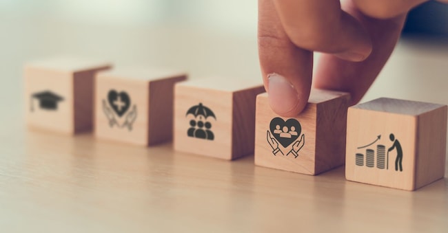 Il concetto di benefici per i dipendenti. Retribuzioni indirette e non monetarie corrisposte ai dipendenti. Parradee - stock.adobe.com