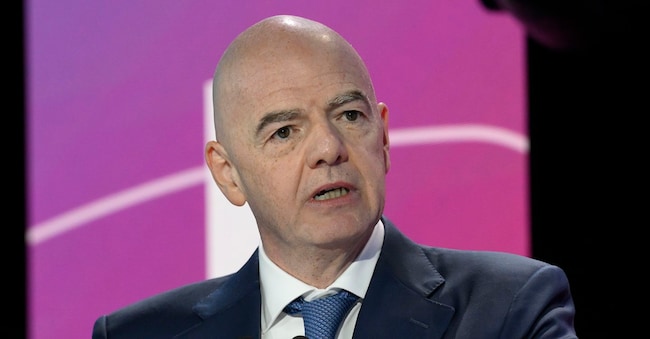 Gianni Infantino, presidente della FIFA, durante la 32ª Assemblea Generale delle Società Calcistiche Europee tenutasi a Roma presso l’Hotel Rome Cavalieri Waldorf. Italia - Giovedì 9 ottobre 2025. Sport.  (Foto di Fabrizio Corradetti / LaPresse) LAPRESSE
