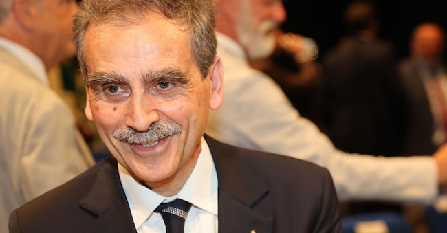Luigi Lovaglio, ad di Banca Mps, durante la cerimonia del Premio Mangia 2026, a Siena ANSA