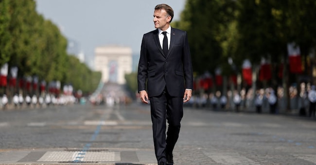 Il presidente francese Emmanuel Macron. (Benoit Tessier/Pool Reuters via)