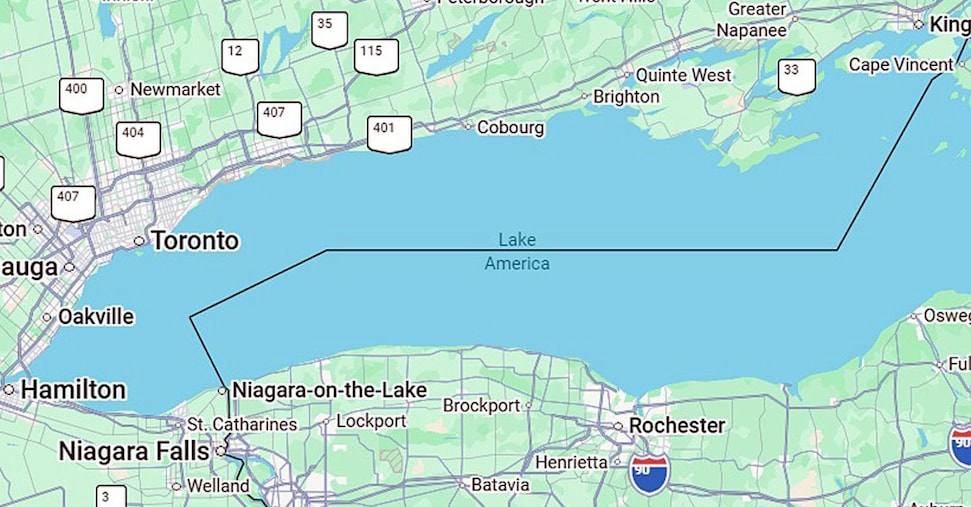 Google Maps cambia il nome del Lago Ontario in “Lake America” per gli utenti Usa Google Maps cambia il nome del Lago Ontario in “Lake America” per gli utenti Usa