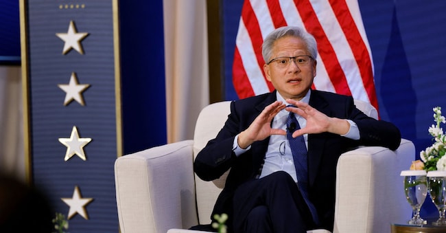 L'amministratore delegato di Nvidia, Jensen Huang, interviene al vertice ministeriale del G20 sull'innovazione, tenutosi a Chapel Hill, nella Carolina del Nord (Stati Uniti), il 2 settembre 2026.  REUTERS/Jonathan Drake REUTERS