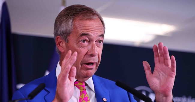Il leader di Reform UK Nigel Farage. EPA/TOLGA AKMEN EPA