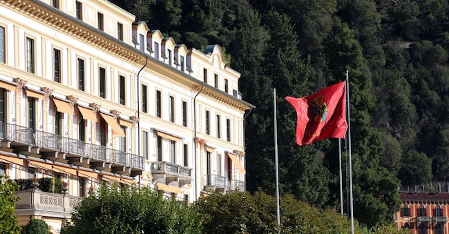 Una veduta del grand hotel Villa d’Este dove è in corso di svolgimento la prima giornata L’apertura del  Forum TEHA  “Intelligence on the world Europe, and Italy, a Cernobbio due lago di Como, 4 Settembre 2026.
ANSA / MATTEO BAZZI ANSA