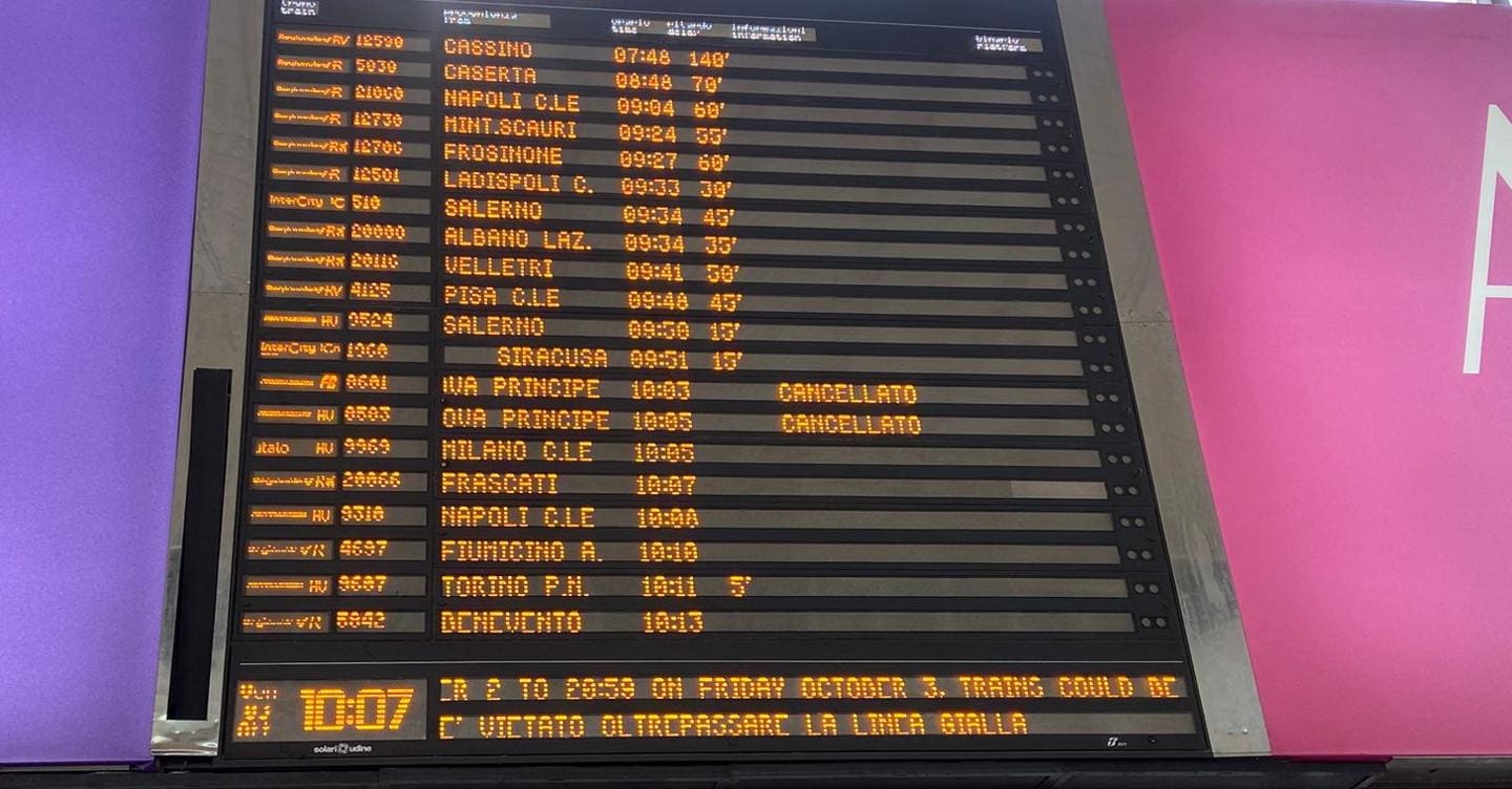 Blackout a Termini per il «chiodo»: a Rfi multa da 1,75 milioni