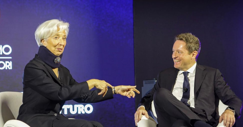 Christine Lagarde e Andrea Ceccherini insieme a confronto con i giovani sul futuro