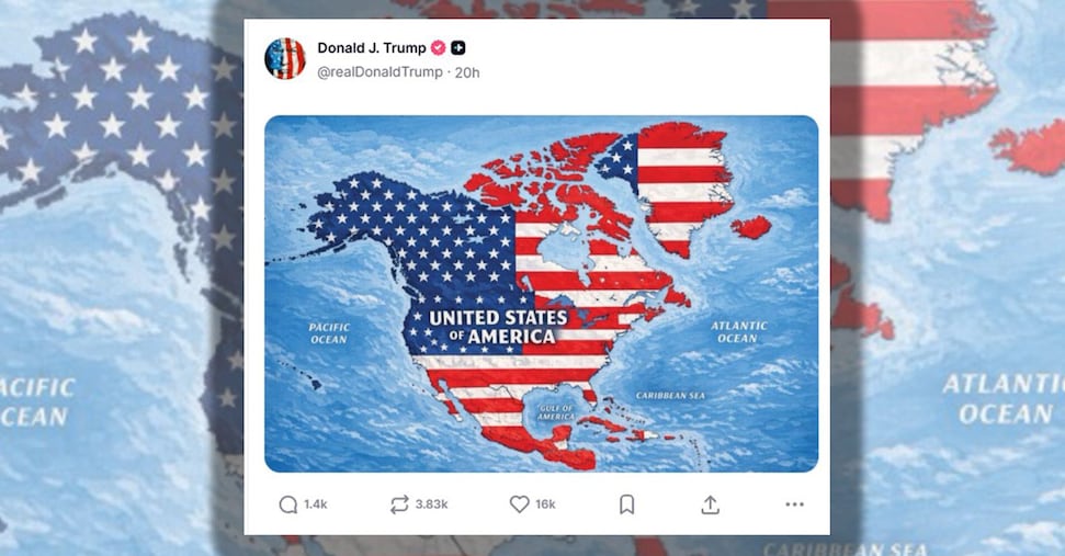 Trump mette su Truth mappa con Islanda sotto bandiera Usa, Reykjavik protesta Trump mette su Truth mappa con Islanda sotto bandiera Usa, Reykjavik protesta