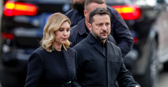 Olena e Volodymyr Zelensky a Oslo EPA