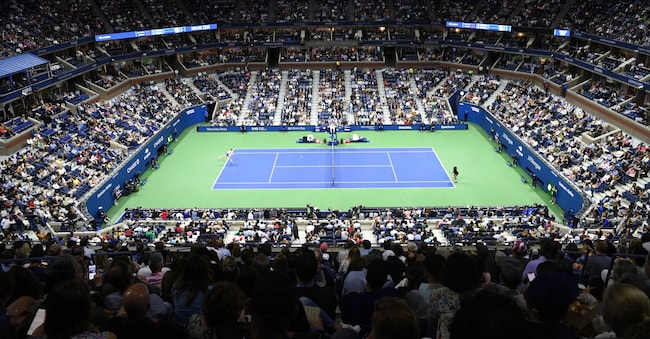 foto d’archivio - Partita in corso durante una delle passate edizioni dell’ Us Open tennis USA TODAY Sports
