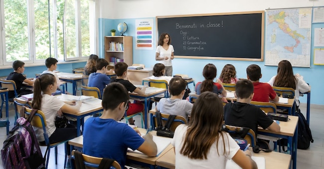 Gli stranieri in classe. Una circolare del 2010 già prevede la soglia del 30% (Imagoeconomica)