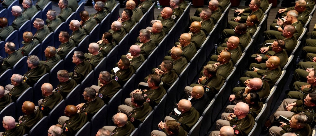 Una riunione voluta dal Segretario della Difesa Pete Hegseth, a Quantico, in Quantico, Virginia, REUTERS/Kevin Lamarque      TPX IMAGES OF THE DAY/File Photo REUTERS