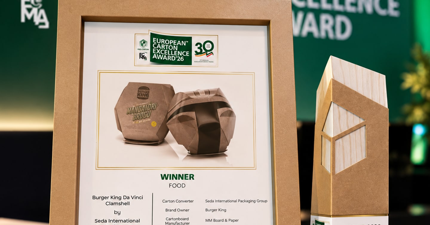 Seda vince l’European Carton Excellence Award 2026 con un nuovo imballaggio