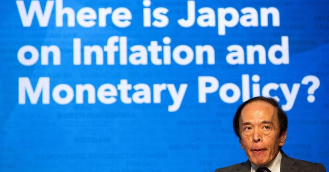 Il governatore della Bank of Japan Kazuo Ueda (Reuters)