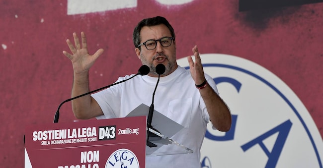 foto Mario Romano/IPP Pontida (Bg) 20/09/2026 Raduno della Lega a Pontida nella foto Matteo Salvini Italy Photo Press - World Copyright  Politica Raduno della Lega a Pontida 16878