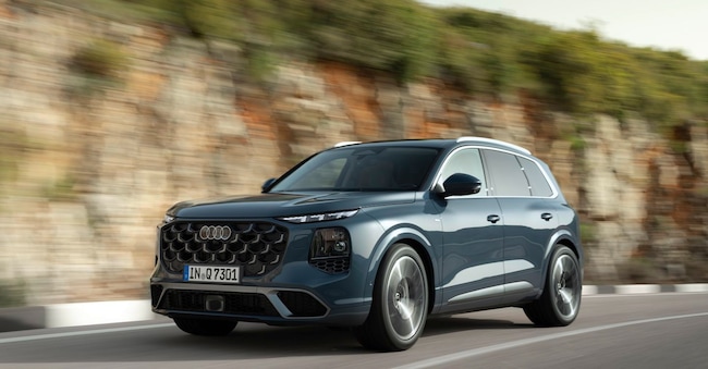 La terza serie di Audi Q7, spinta dal 3.0 turbodiesel sei cilindri mild hybrid da 245 e 299 cavalli. Lo stile è completamente inedito mentre la lunghezza resta a 5.06 metri