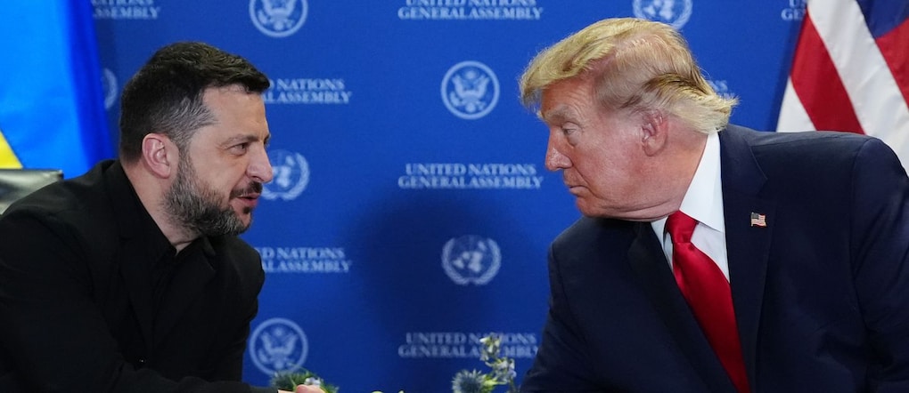 Il presidente Donald Trump e il presidente Volodymyr Zelensky all’Assemblea generale delle Nazioni Unite. Associated Press / LaPresse
Only italy and spain APN