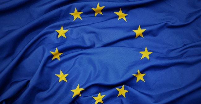 waving colorful national flag of european union. macro shot luzitanija - stock.adobe.com