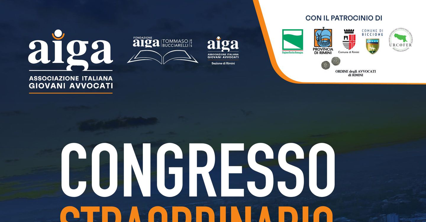 Sfide ed etica dell’Avvocato del futuro: dal 24 al 26 settembre il congresso Aiga a Rimini