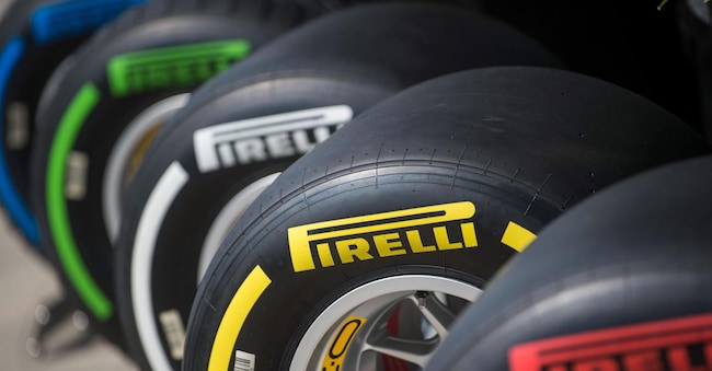 epa07751607 Pirelli tires are seen in the paddock at the Hungaroring circuit in Mogyorod, Hungary, 01 August 2019. The Hungarian Formula One Grand Prix will take place on 04 August 2019. EPA/ZOLTAN BALOGH HUNGARY OUT EPA
